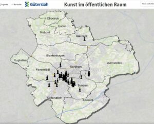 Digitale Karte Kunst im öffentlichen Raum