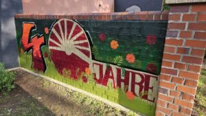 Ergebnis des Graffiti-Workshops am Lesegarten