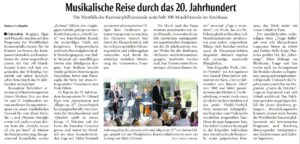 Bericht in der Neuen Westfälischen vom 17.10.23