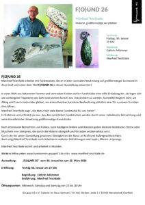 Ausstellung F(O)UND 26 Manfred Teschlade