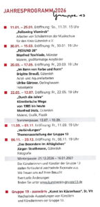 Gruppe 13 Jahresprogramm 2026