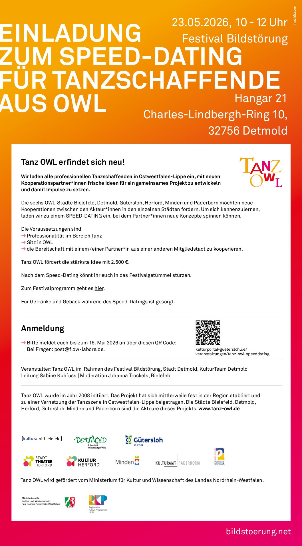 Tanz-OWL - Speed-Dating beim Festival Bildstörung