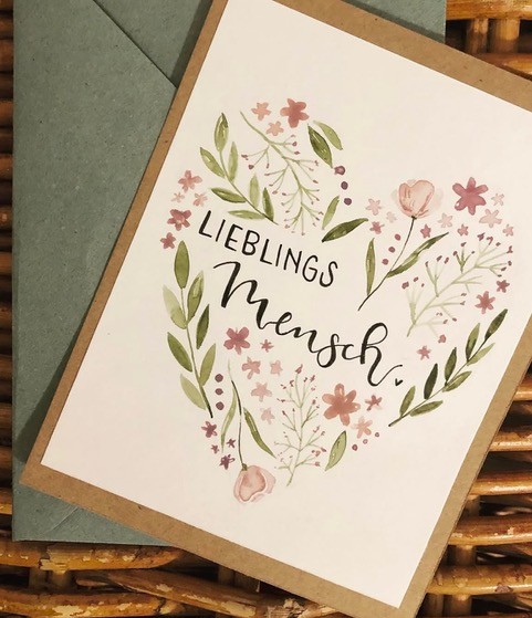 Kulturrucksack | Handlettering meets Aquarell "Blüten und Blätter"